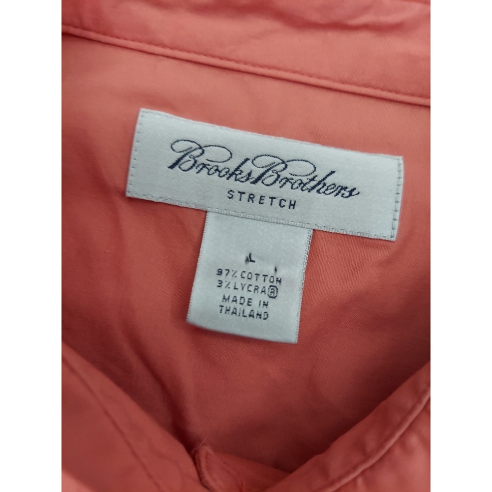 Brooks Brothers Shirt Womens Large Orange Button up Career Long Sleeve Stretch - Picture 3 of 10